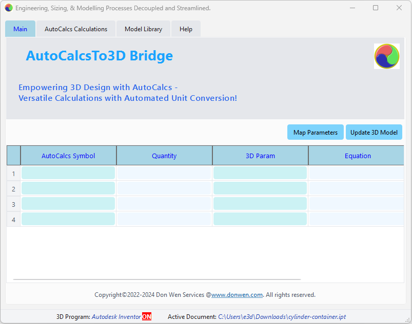 AC3D Main Window